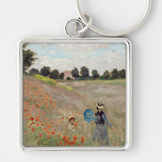 Claude Monet - Poppy Field Sleutelhanger (Voorkant)