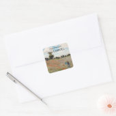 Claude Monet - Poppy Field Vierkante Sticker (Envelop)