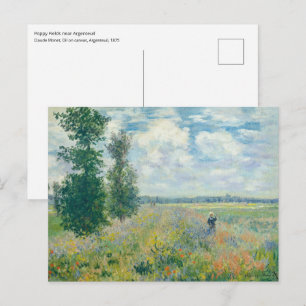 Claude Monet - Poppy Fields bij Argenteuil (1875) Briefkaart