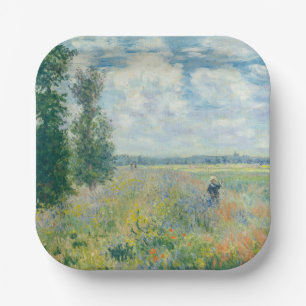 Claude Monet - Poppy Fields bij Argenteuil (1875) Papieren Bordje