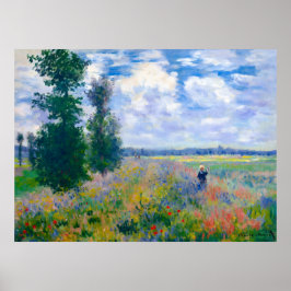 Claude Monet, Poppy Fields bij Argenteuil, 1875 Poster