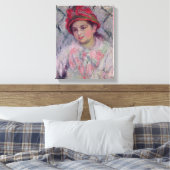 Claude Monet | Portret van Blanche Hoschede Canvas Afdruk (Insitu (Slaapkamer))