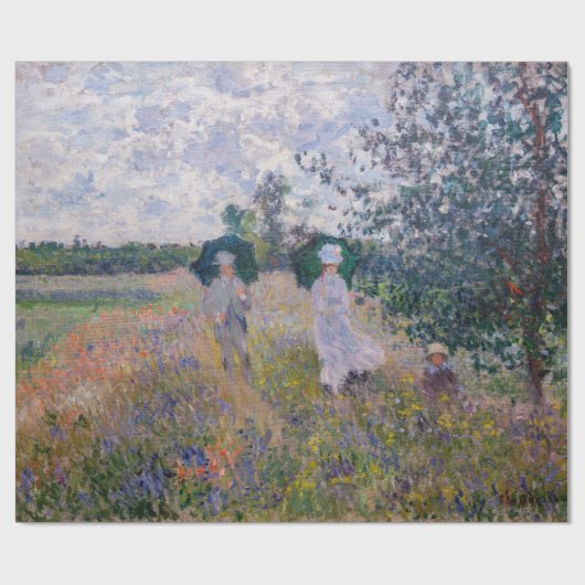 Claude Monet - Promenade bij Argenteuil Cadeaupapier (Vlak)