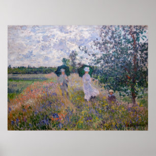 Claude Monet - Promenade bij Argenteuil Poster