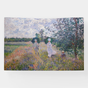 Claude Monet - Promenade bij Argenteuil Spandoek