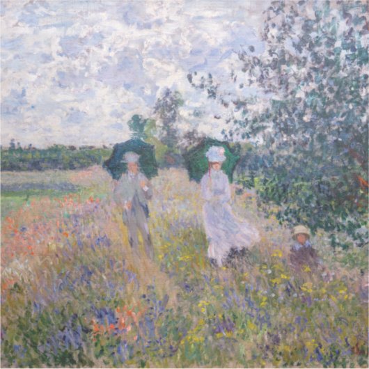 Claude Monet - Promenade bij Argenteuil Sticker (Voorkant)