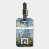 Claude Monet - Promenade - QR - Code Bagagelabel (Voorkant verticaal)