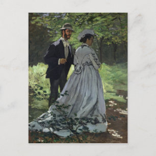 Claude Monet   Promenaders, Bazille, Camille Briefkaart
