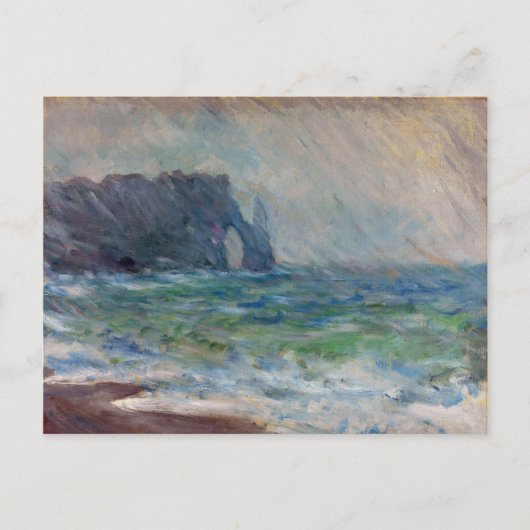 Claude Monet Rainfall Etretat Normandy Frankrijk Briefkaart (Voorkant)