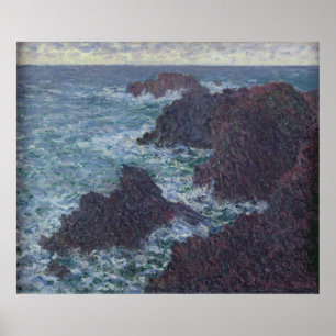 Claude Monet   Rakken in Belle-Ile, wilde kust Poster