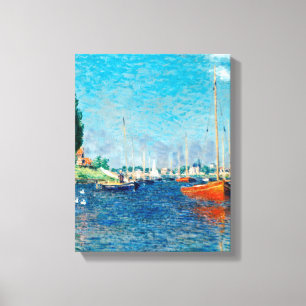 Claude Monet - Red Boats, Argenteuil Canvas Afdruk