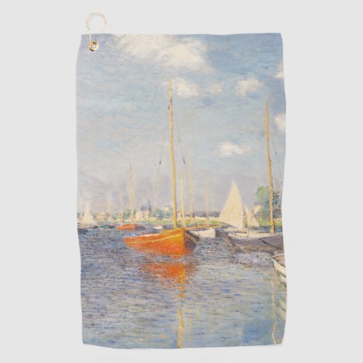 Claude Monet. Red Boats, Argenteuil Golfhanddoek (Voorkant)