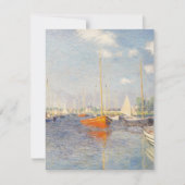 Claude Monet. Red Boats, Argenteuil RSVP Kaartje (Voorkant)