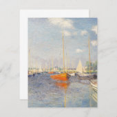 Claude Monet. Red Boats, Argenteuil RSVP Kaartje (Voorkant / Achterkant)