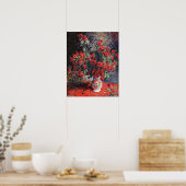 Claude Monet_Red Chrysanthemums Fleurs - Poster (Cuisine)