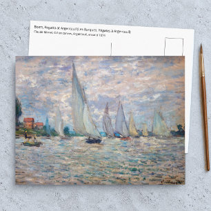 Claude Monet - Regatta met boten bij Argenteuil Briefkaart