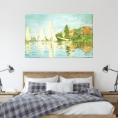 Claude Monet. Regattas at Argenteuil Canvas Afdruk (Insitu (Slaapkamer))
