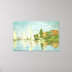 Claude Monet. Regattas at Argenteuil Canvas Afdruk