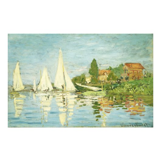 Claude Monet. Regattas at Argenteuil Foto Afdruk (Voorkant)