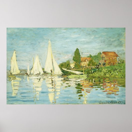 Claude Monet. Regattas at Argenteuil Poster (Voorkant)