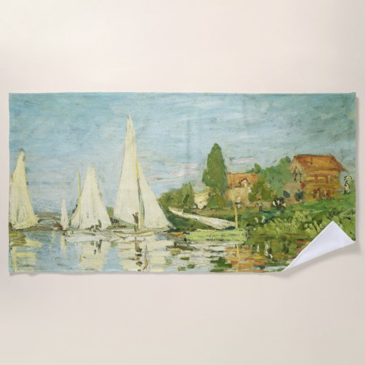 Claude Monet. Regattas at Argenteuil Strandlaken (Voorkant)