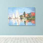Claude Monet - Regatta's bij Argenteuil Canvas Afdruk (Insitu (Houten vloer))