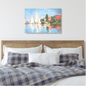 Claude Monet - Regatta's bij Argenteuil Canvas Afdruk (Insitu (Slaapkamer))