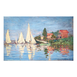 Claude Monet - Regatta's bij Argenteuil Foto Afdruk