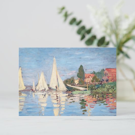 Claude Monet - Regattas in Argenteuil Bedankkaart (Staand voorkant)