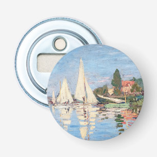Claude Monet - Regattas in Argenteuil Button Flesopener