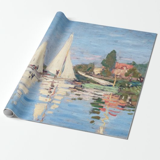 Claude Monet - Regattas in Argenteuil Cadeaupapier (Uitgerold)