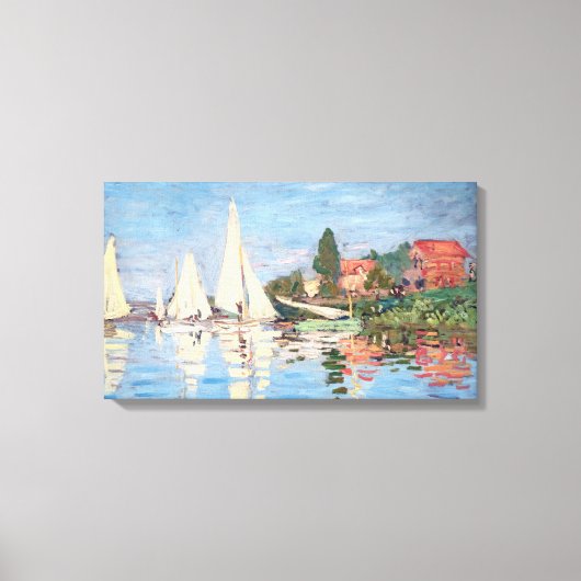 Claude Monet - Regattas in Argenteuil Canvas Afdruk (Voorkant)