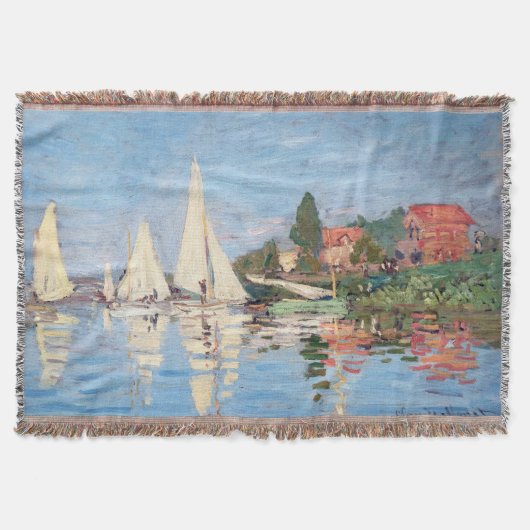 Claude Monet - Regattas in Argenteuil Deken (Voorkant)