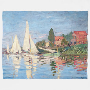 Claude Monet - Regattas in Argenteuil Fleece Deken