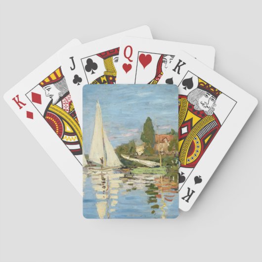 Claude Monet Regattas in Argenteuil Pokerkaarten (Achterkant)
