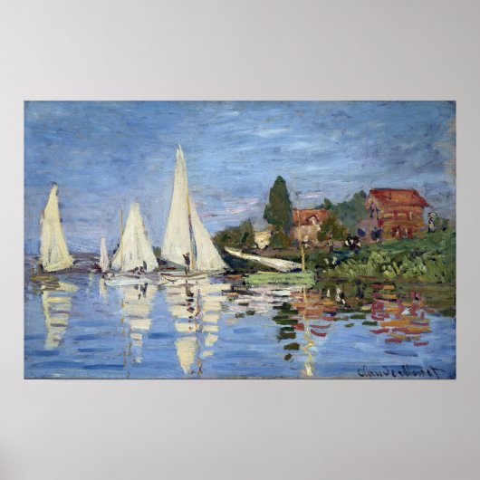 Claude Monet Regattas in Argenteuil Poster (Voorkant)