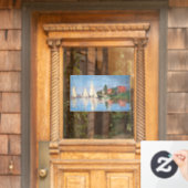 Claude Monet - Regattas in Argenteuil Raamsticker (Huis Deur)