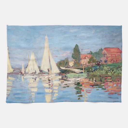 Claude Monet - Regattas in Argenteuil Theedoek (Horizontaal)