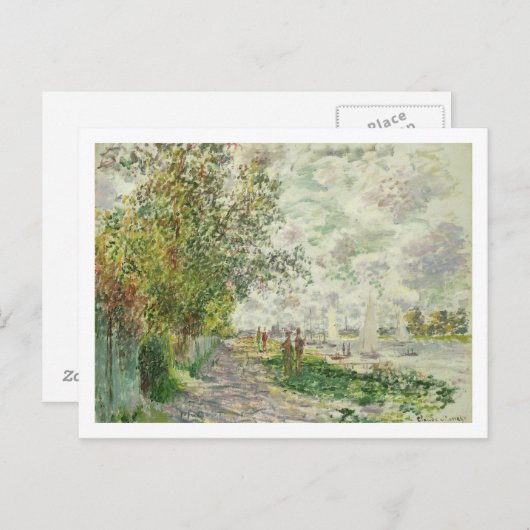 Claude Monet | Riverbank bij Gennevilliers Briefkaart (Voorkant / Achterkant)
