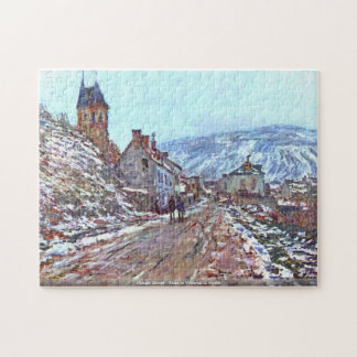 Claude Monet - Road naar Vetheuil in de winter Legpuzzel