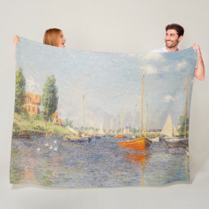 Claude Monet. Rode boten, Argenteuil Fleece Deken