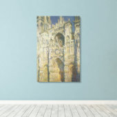 Claude Monet | Roen kathedraal op volle zon Canvas Afdruk (Insitu (Houten vloer))