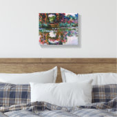 Claude Monet - Roos blote kerken bij Giverny Canvas Afdruk (Insitu (Slaapkamer))