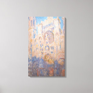 Claude Monet - Rouen Cathedraal bij zonsondergang Canvas Afdruk