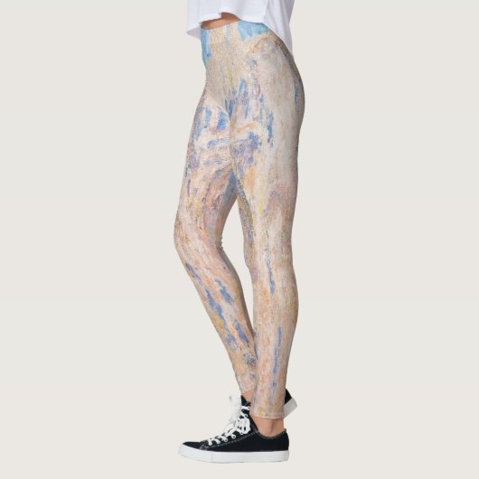 Claude Monet - Rouen Cathedraal bij zonsondergang Leggings (Links)