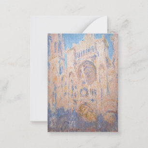 Claude Monet - Rouen Cathedraal bij zonsondergang Notitiekaartje