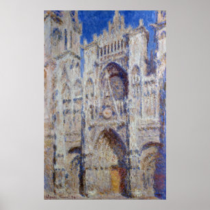 Claude Monet Rouen Cathedral Het portaal Poster