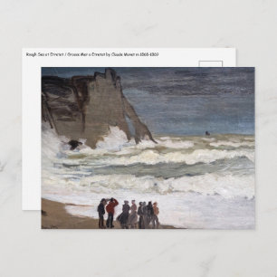 Claude Monet - Rough Zee at Etretat Briefkaart