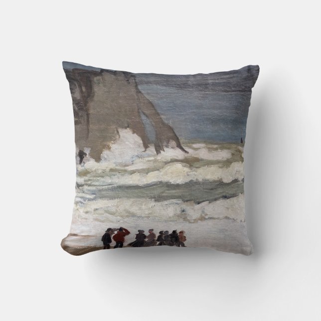 Claude Monet - Rough Zee at Etretat Kussen (Voorkant)