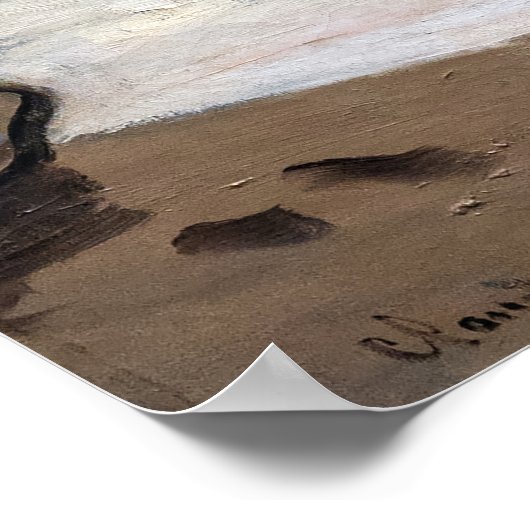 Claude Monet - Rough Zee at Etretat Poster (Hoek)